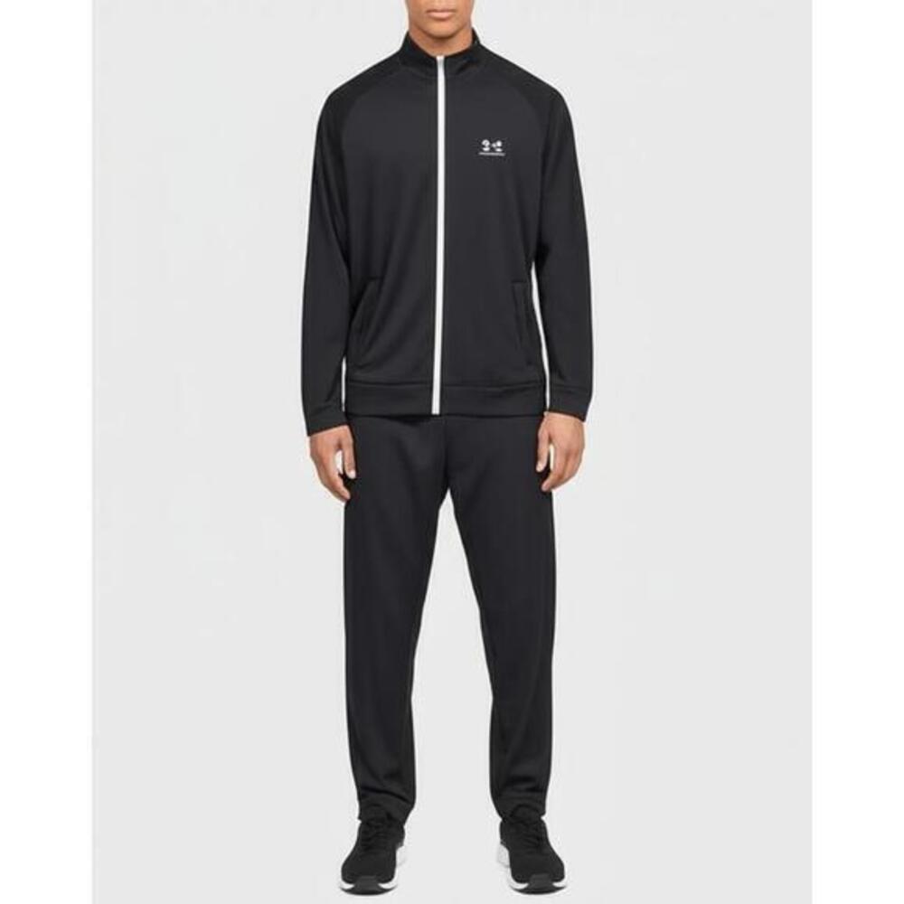 Under Armour Track Jacket Mens Size Large Black Full-Zip Athletic SportyTraining